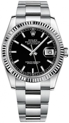 Rolex Datejust Acero Negro Dial Automatic 116234-BLKSFO Replica Reloj
