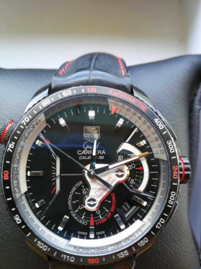 TAG Heuer Grand Carrera Calibre 36 RS2 Caliper Cronografo Ti2 Reloj - Haga un click en la imagen para cerrar