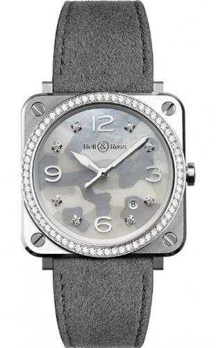 Bell & Ross BR S Diamantes de camuflaje gris BRS-CAMO-ST-LGD/SF Replica Reloj