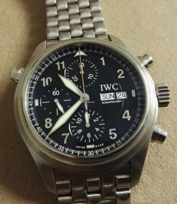 IWC Reloj De Aviador Spitfire Double Cronografo IW371338 Replica Reloj