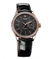 Rolex Cellini Fecha Everose Oro 50515bkbk Replica Reloj