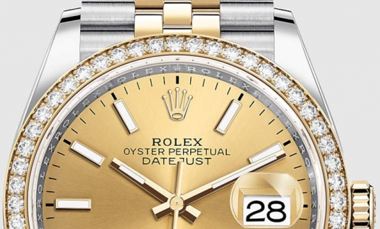 Rolex Datejust 36 Amarillo Rolesor Oro Amarillo 126283RBR Replica Reloj - Haga un click en la imagen para cerrar