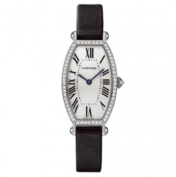 Cartier Tonneau Diamante En Oro Blanco De 18kt WE400131 Replica Reloj