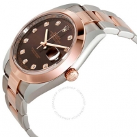 Rolex Datejust 41mm Acero De Diamante De Diamante De Acero Y 18K Oro Rosa 126301CHDO Replica Reloj