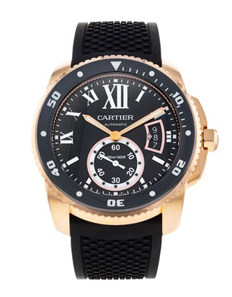 Cartier Calibre De Cartier Diver 42mm Rosa Oro W7100052 Replica Reloj