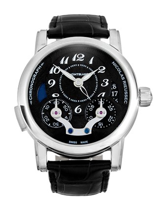 Montblanc Nicolas Rieussec Chronograph Automatico Negro Dial Hombres 106488 Replica Reloj