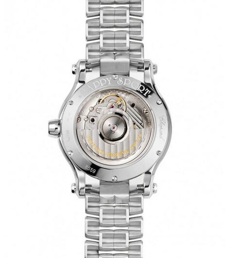 Chopard Happy Sport Medium Plata Dial Diamante 278559-3004 Replica Reloj - Haga un click en la imagen para cerrar