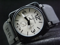 Bell&Ross Cronografo Auto hite Dial Black Markers PVD BR01-94 Replica Reloj