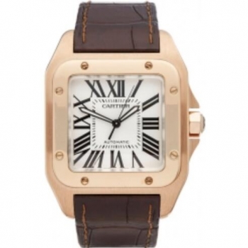 Cartier Santos 100 Oro rosa de 18 kt Automatico XL Hombre W20095Y1 Replica Reloj