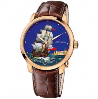 Ulysse Nardin Classico Caesar (RG/ Azul Enamel / Leather Strap) 81561112CAESAR Replica Reloj