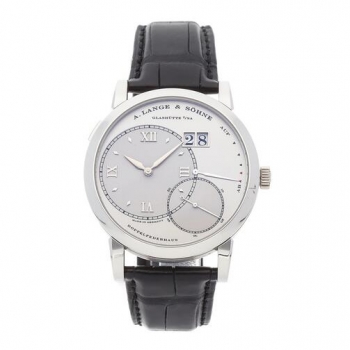 A Lange & Sohne Grand Lange 1 115.026 (Platino / plata / Cuero) Replica Reloj