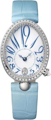 Breguet Reine de Naples automatico con esfera blanca para damas 8918BB/28/964/D00D Replica Reloj