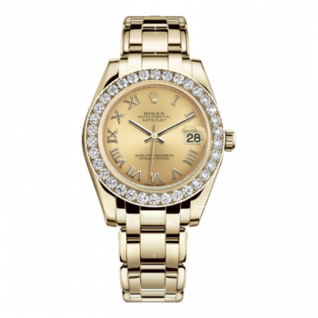 Rolex Pearlmaster 34 oro Amarillo M81298-0055 Champagne-colour Dial Replica Reloj