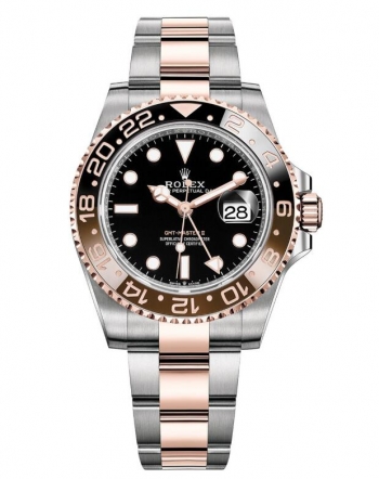 Rolex GMT-Master II Everose Rolesor OysterAcero Everose Oro Negro Dial 126711CHNR Replica Reloj