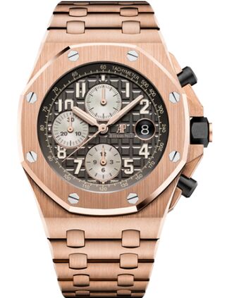 Audemars Piguet Royal Oak Offshore 26470 Reloj de pulsera gris en oro rosa